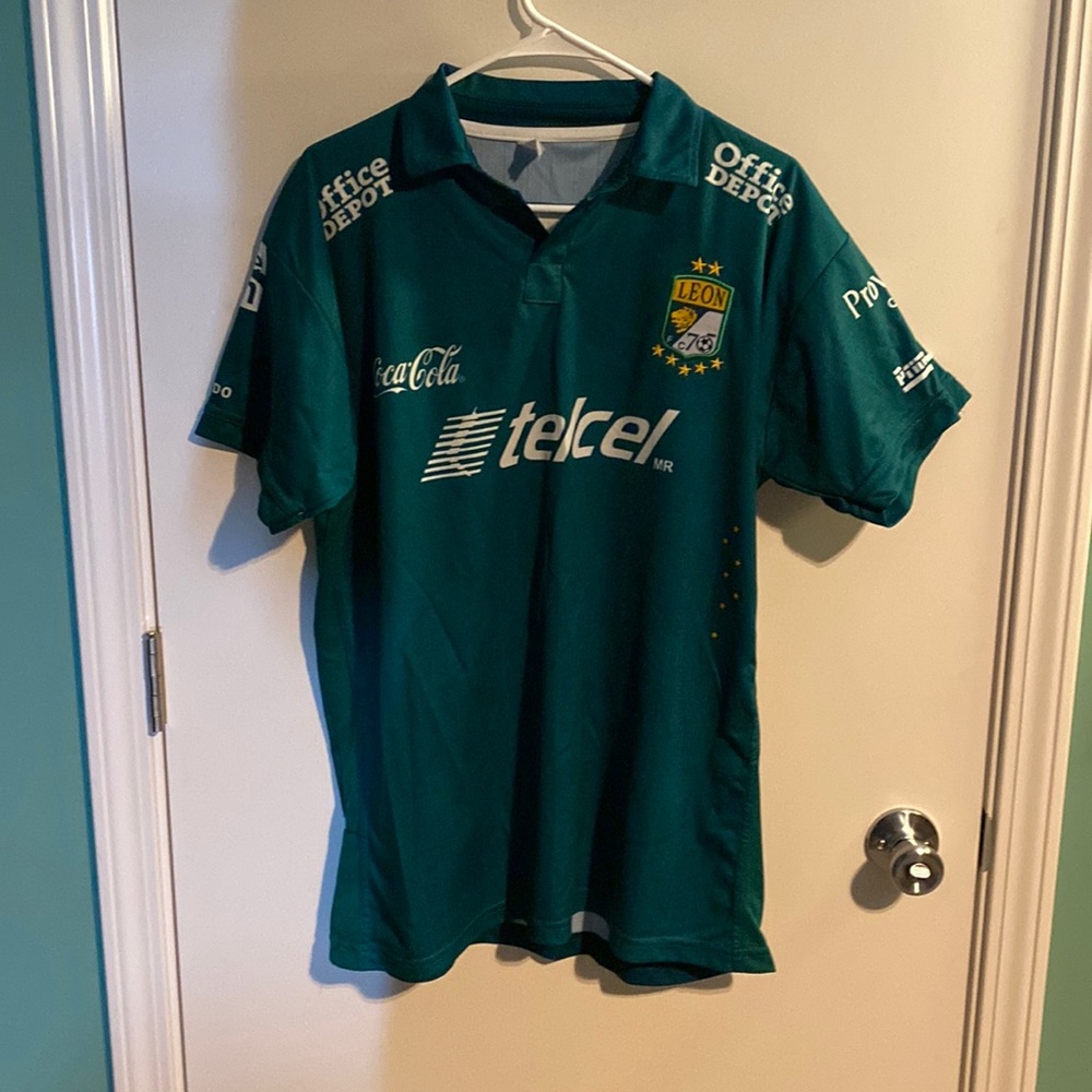 Corona #3 Green Shirt. Tercel Coca Cola Office Depot size L